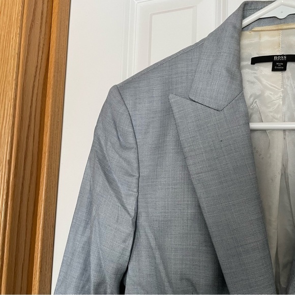 Hugo Boss Light Blue Virgin Wool Blend Blazer Size 4 - Picture 2 of 7